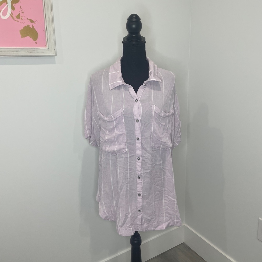 O’Neill Purple Oversized Button Up